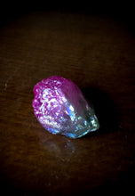 Load image into Gallery viewer, Image of a Unicorn Horn Polisher, otherwise known as quartz stones plated in different metals to provide a rainbow sheen. The Unicorn Horn Polisher in this image is pink/green in colour.