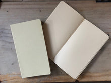 Load image into Gallery viewer, Image shows the blank kraft refill, both closed and open.