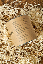 Load image into Gallery viewer, Image of the back of a tin of Extreme Disappointment. Kraft label shows the faux ingredients and side effects