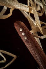 Load image into Gallery viewer, Close up detail image of the three dots of sterling silver in a line at the tip of the wand.