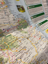 Load image into Gallery viewer, Close-up image of a section of the Great British Adventure Map focussed on Yorkshire and the Peak District.