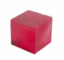 Load image into Gallery viewer, Image shows a rich fucsia pink shampoo cube called Tranquility. It is scented with a sweet candyfloss fragrance.