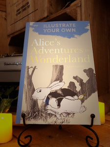 Image shows the cover of the paperback Illustrate Your Own Alice's Adventures in Wonderland book.