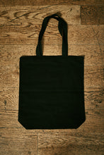 Load image into Gallery viewer, Image showing the back view of the black cotton tote book bag
