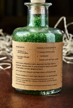 Load image into Gallery viewer, Image of the kraft label on Compound of Wicked bath salts showing faux ingredients and side effects