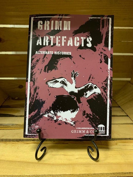 Image showing the front cover of Grimm Artefacts, a collection of writing from some of the young people from Grimm & Co's workshops