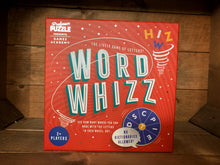 Load image into Gallery viewer, Image of the puzzle Word Whizz showing the front of the box. Game for 2+ players.
