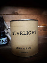 Load image into Gallery viewer, Image shows the kraft wrapped Starlight tin sealed ready for delivery